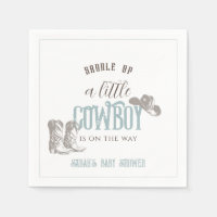Little Cowboy Western Blue Boy Baby Shower