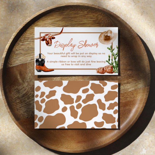 Little Cowboy Western Rodeo Display Shower Enclosure Card (Creator Uploaded)
