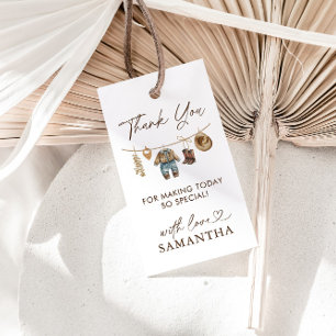 Little Cowboy, Western Wild West Rodeo Baby Shower Gift Tags