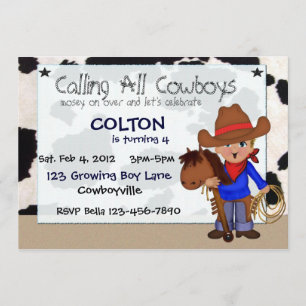 Little Cowboys Custom Invitations