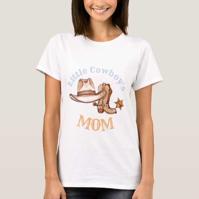  Little Cowboy's Mam First Rodeo Birthday Party  T-Shirt (Front)