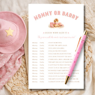 Little Cowgirl Baby Shower Game Guess Who Said It
