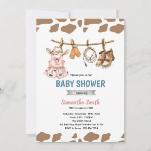 Little Cowgirl Baby Shower Invitation