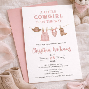 Little Cowgirl Baby Shower Invitation