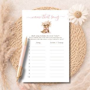 Little Cowgirl Baby Shower Name That Song Game