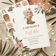 Little Cowgirl First Rodeo 1st Birthday