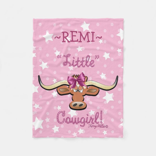 Little Cowgirl Fleece Blanket (Front)