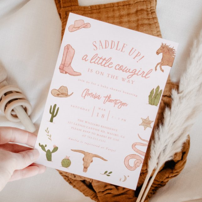 Little Cowgirl Girl Baby Shower  Invitation (Creator Uploaded)