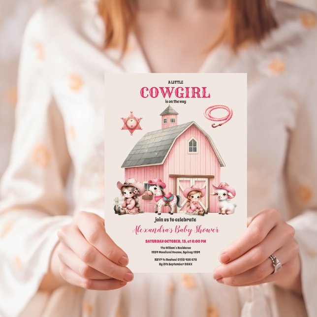 Little Cowgirl Girl Baby Shower Invitation (Creator Uploaded)