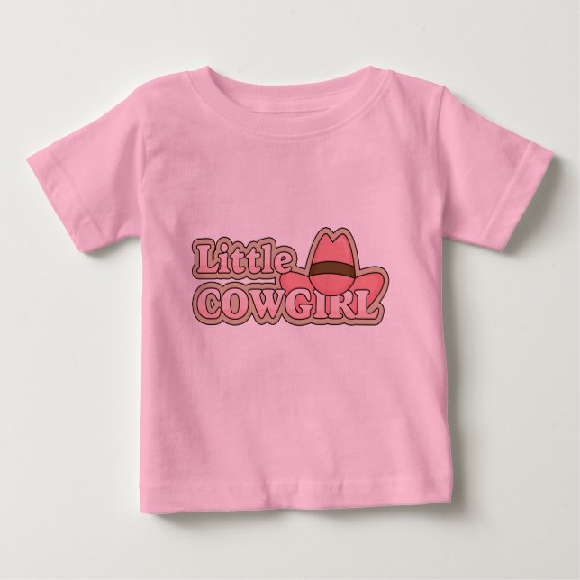 Little Cowgirl - Girls Western Baby T-Shirt (Front)
