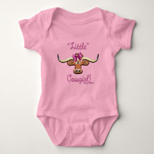 Little Cowgirl, Longhorn Cow Baby Bodysuit