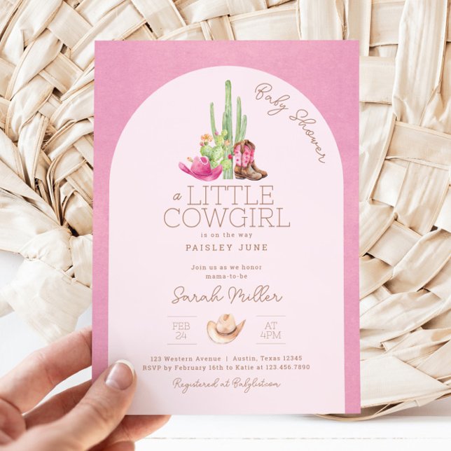 Little Cowgirl on the Way Baby Shower Invitation (Cowgirl Baby Shower Invitation)