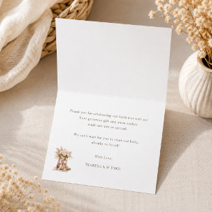 Little Cowgirl On The Way Girl Baby Shower Thank You Card