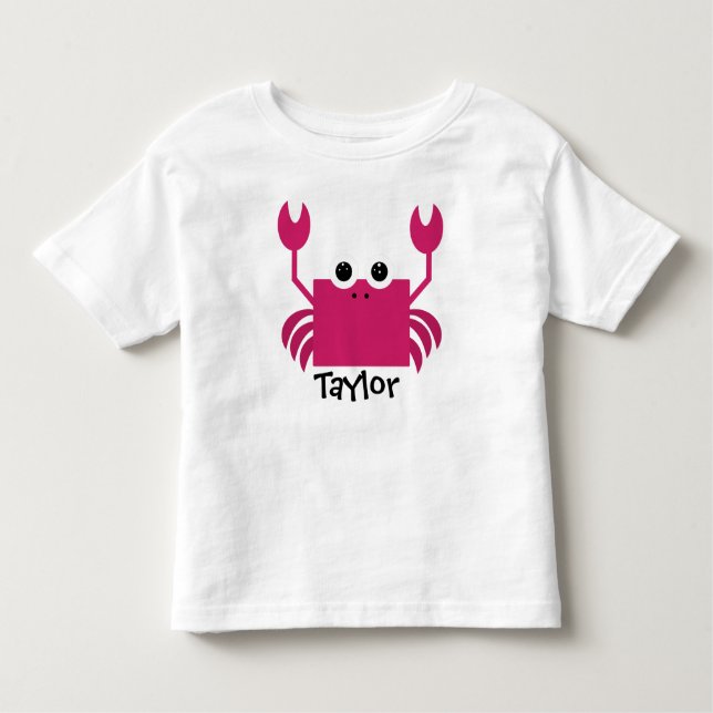 Little Crab Personalised Toddler T-Shirt (Front)