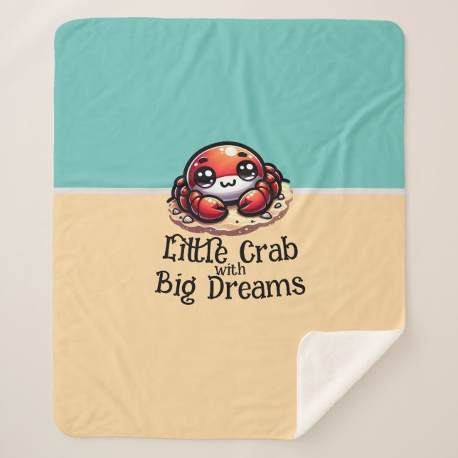 Little Crab Sherpa Blanket (Front)