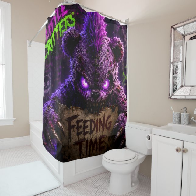 Little critters feeding time shower curtain (In Situ)