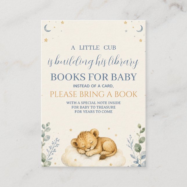 Little Cub Books for Baby Enclosure Card (Front)