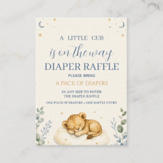 Little Cub Diaper Raffle Enclosure Card