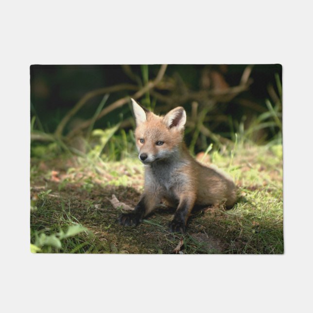Little Cub Red Fox Doormat (Front)