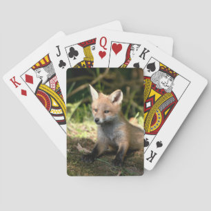 Little Cub Red Fox Playing Cards