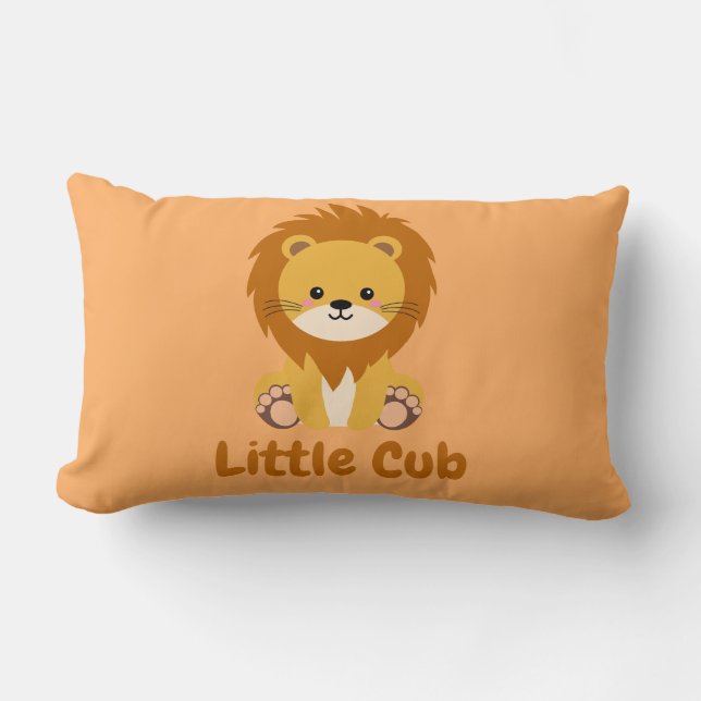 Little Cub Throw Pillow  (Front)