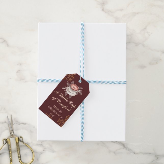 Little Cup of Comfort Coffee Gift Tag (With Twine)