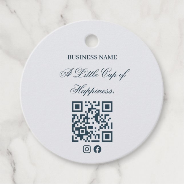Little Cup Of Happiness Coffee Gift Tag (Front)