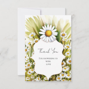 Little Custom Daisy Baby Shower Thank You Card