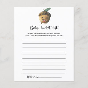 Little cute acorn - Baby bucket list