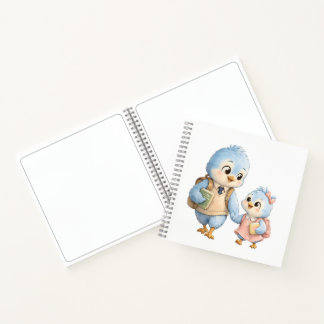 Little Cute Bird Siblings Notebook