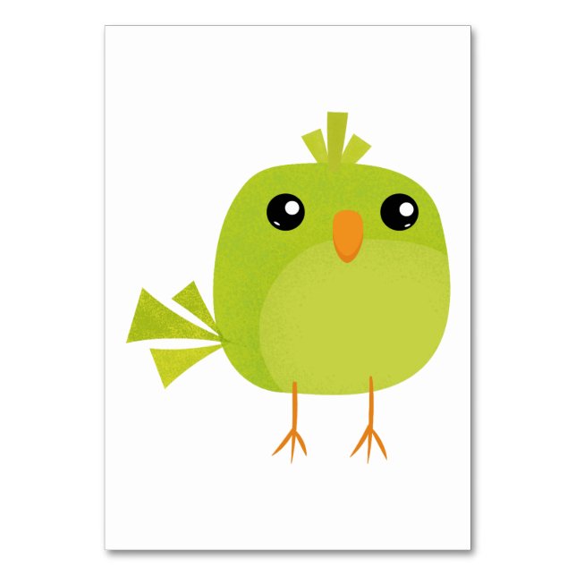 Little cute birds table number (Front)