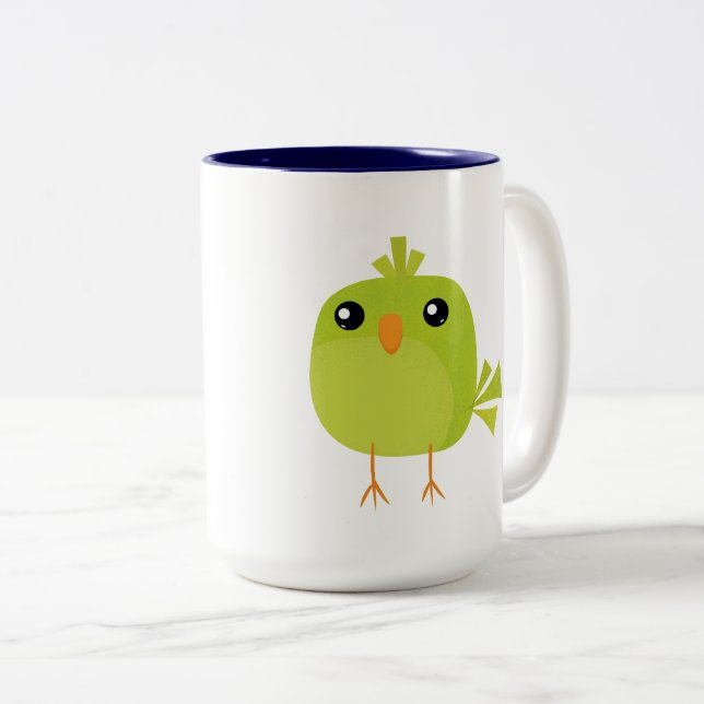 Little cute birds Two-Tone coffee mug (Front Right)