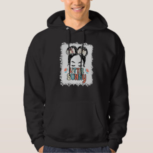 Little Cute Bunny Girl Face Happy Easter Day Hoodie