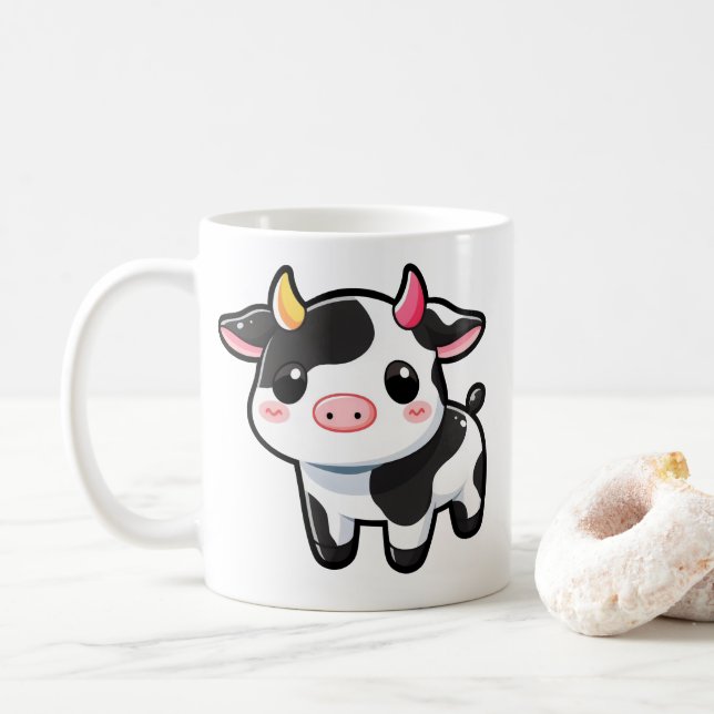 Little Cute Cow Coffee Mug (With Donut)