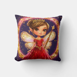 Little Cute Fairy in red dress Cushion