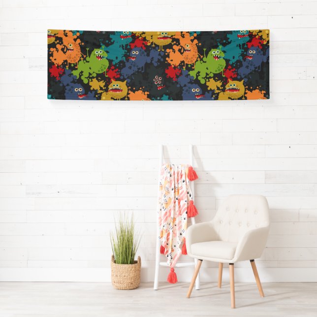 Little cute funny monsters banner (Insitu)