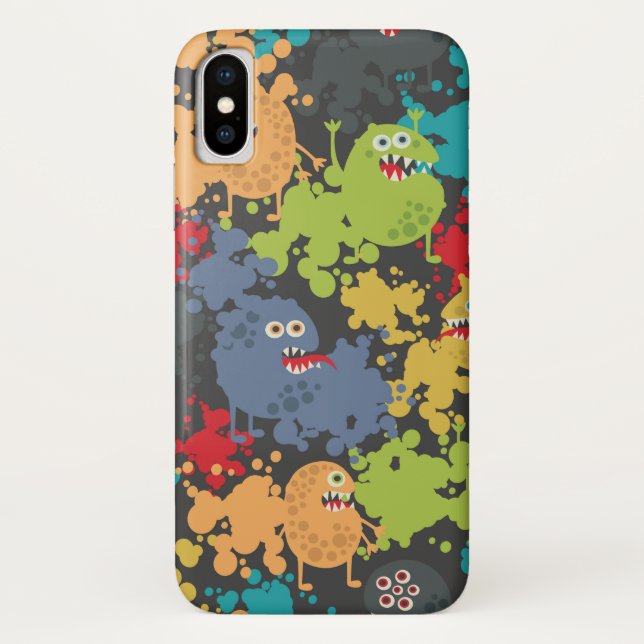 Little cute funny monsters Case-Mate iPhone case (Back)