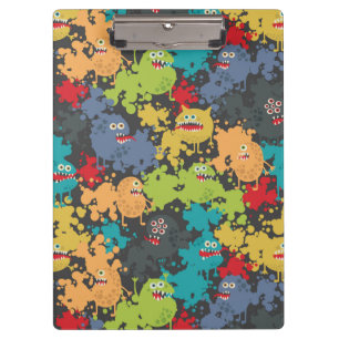 Little cute funny monsters clipboard