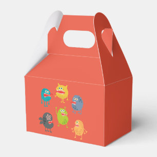 Little cute funny monsters favour box