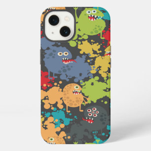 Little cute funny monsters iPhone 13 case