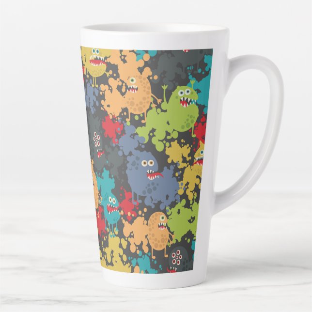 Little cute funny monsters latte mug (Right)