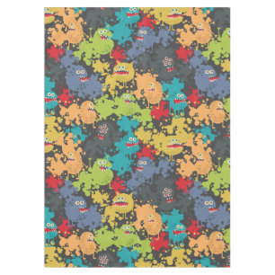 Little cute funny monsters tablecloth