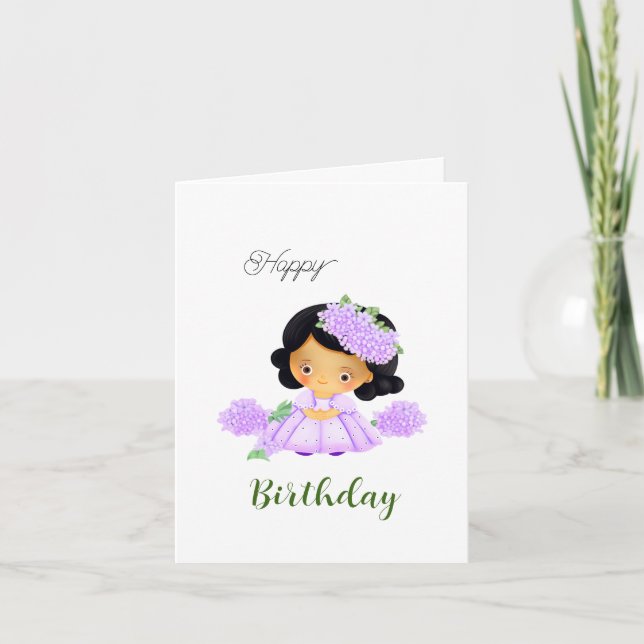 Little cute girl holiday card (Front)