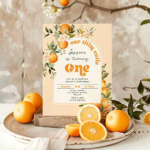 Little cutie 1st birthday party invitation
