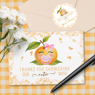 Little Cutie Babies Shower Thank You Card