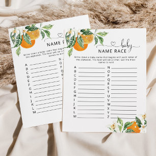 Little cutie Baby name race game