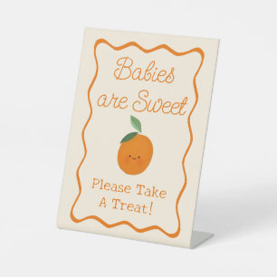 Little Cutie Baby Shower Babies are Sweet Favours Pedestal Sign