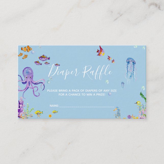 Little cutie baby shower diaper raffle ticket  (Front)