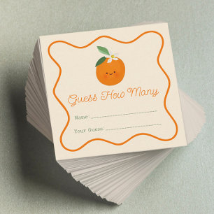 Little Cutie Baby Shower Guess How Many Game Enclosure Card