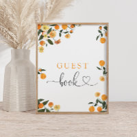 Little Cutie Baby Shower Guest Book Poster